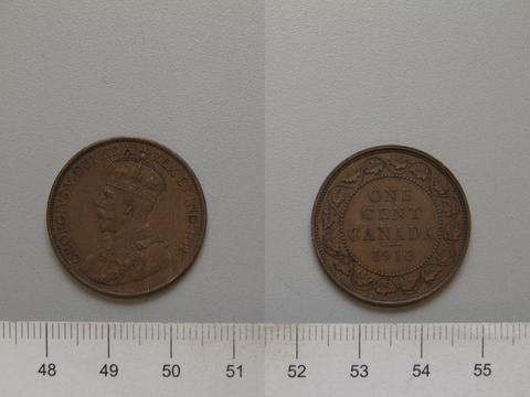 George V, King of Great Britain, 1 Cent from Ottawa with George V, King of Great Britain, 1912