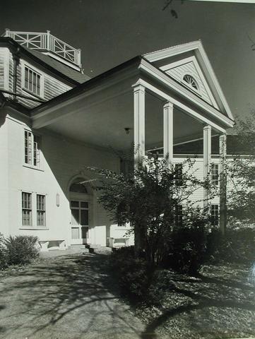John Schiff, Exterior view of Katherine S. Dreier's West Redding home, "The Haven" -- portico, 1941