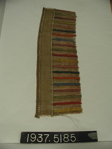 Unknown, Fragment of a Striped Sash, 18th–19th century