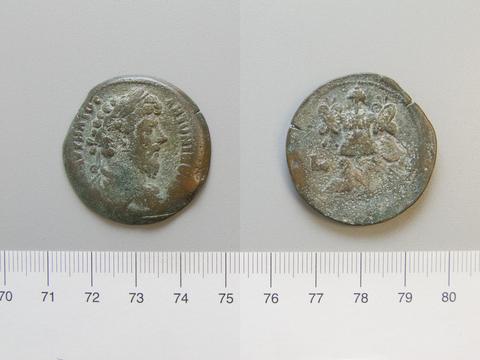 Marcus Aurelius, Emperor of Rome, Coin of Marcus Aurelius, Emperor of Rome from Alexandria, A.D. 165/166