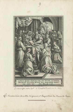 Adriaen Collaert, The Circumcision of Christ, pl. 8 from the series Beatae intactae semper Virginis Mariae Vita (The Life of the Virgin), ca. 1589
