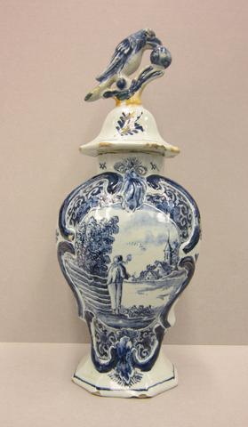 De Porceleyne Lampetkan (The Porcelain Ewer), Lidded vase, mid–18th century