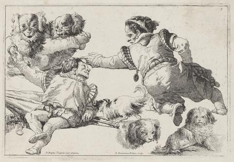 Giovanni Domenico Tiepolo, Dwarves and Dogs, ca. 1770