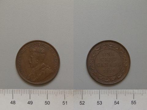George V, King of Great Britain, 1 Cent from Ottawa with George V, King of Great Britain, 1919