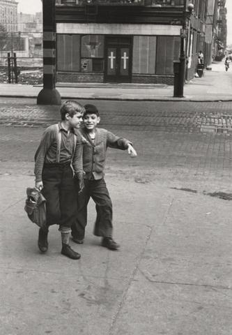 Helen Levitt, N.Y.C. ca. 1942: two boys in the street, ca. 1942
