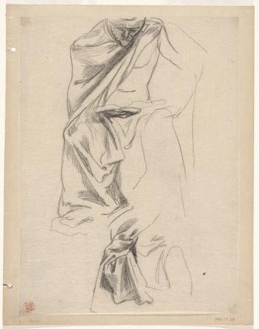 John La Farge, Study of Listening Figure in the Syren, mid to late 19th century