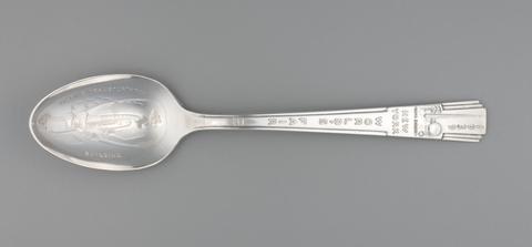 Lillian V. M. Helander, 1939 New York World's Fair Spoon, one of twelve, patented 1938